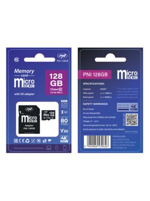 Pamäťová karta MicroSD PNI 128GB s adaptérom