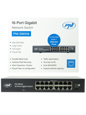 Prepínač PNI SW016, 16 x 10/100/1000 Mbps