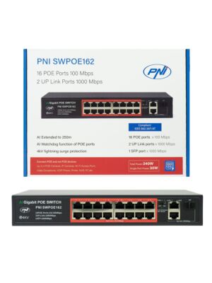 Switch POE PNI SWPOE162, 16 portov