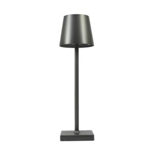 Stolná lampa PNI šedá, teplé svetlo, s batériou