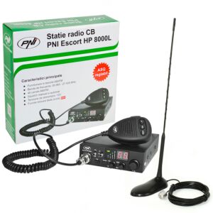 CB PNI ESCORT Súprava rádiostanice ASQ HP 8000L + Anténa CB PNI Extra 45 s magnetom